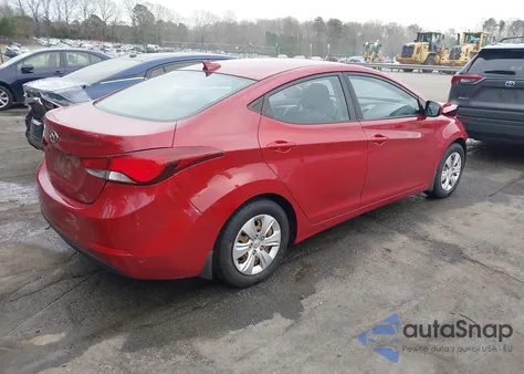 2016 Hyundai Elantra Se z USA, uszkodzony, nr VIN KMHDH4AE4GU599513